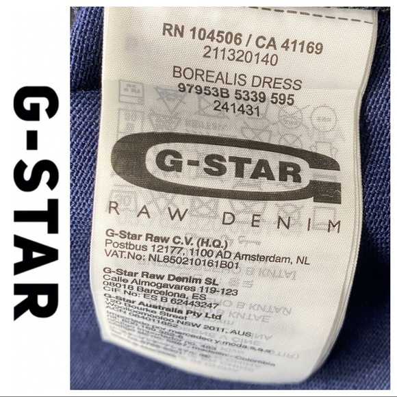 💕SALE💕 G-Star Raw Blue Denim Borealis Dress - Picture 10 of 13